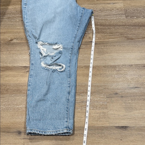 Good American Size 18/50 Denim Straight Leg Jeans - Light Blue High Rise - Picture 4 of 15